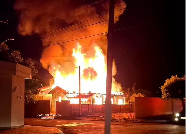 Homem sofre queimaduras durante incêndio numa casa em Marília