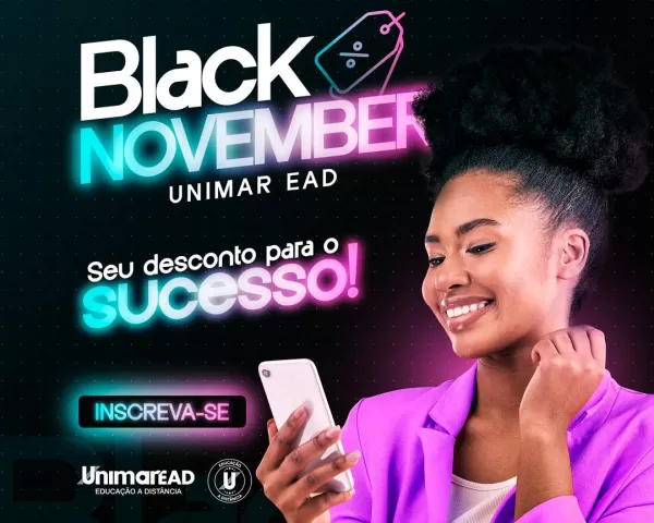 Black November: cursos na modalidade a distância da Unimar a partir de R$ 99,90