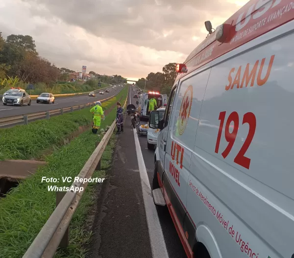 Motociclista morre na rodovia do Contorno em Marília