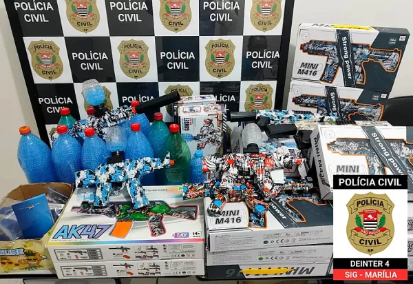 Polícia apreende mais de 200 armas de gel em Marília