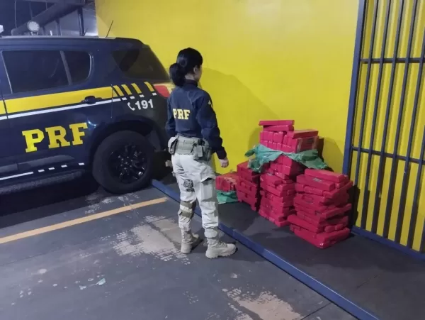 PRF intercepta veículo roubado e apreende quase 170 quilos de maconha