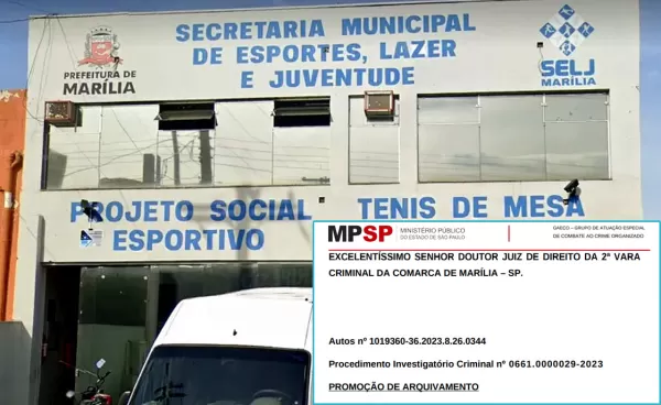 Gaeco pede arquivamento de investigação sobre supostos desvios de verba na Secretaria de Esportes em Marília