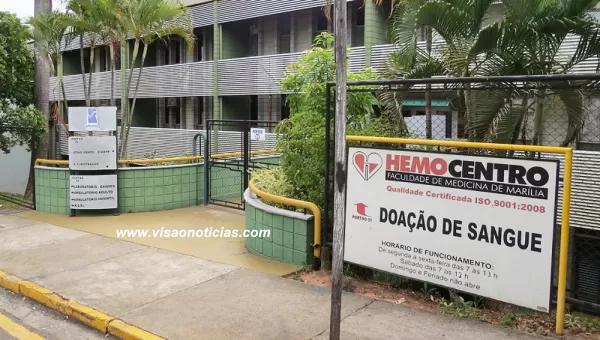 Ação solidária levará moradores de Garça para doação de sangue no Hemocentro em Marília