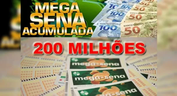 Mega-Sena sorteia neste sábado prêmio acumulado em R$ 200 milhões