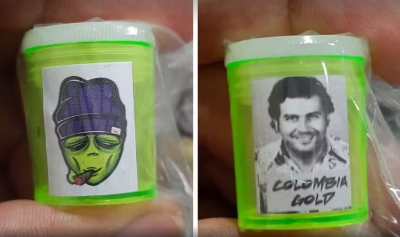 Maconha com a figura de Pablo Escobar é apreendida pela PM