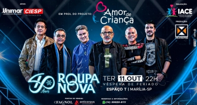 Show com Roupa Nova em Marília marca 40 anos de sucessos da banda