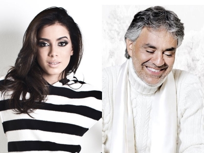 Anitta vai cantar com Andrea Bocelli em shows no Brasil