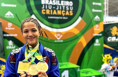 Após se recuperar de cirurgia, mariliense é tricampeã brasileira de Jiu Jitsu