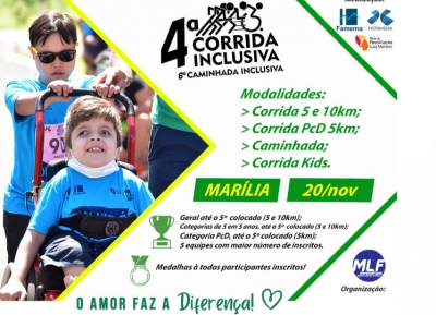 O amor faz a diferença!  Vem aí a 4ª Corrida e 6ª Caminhada Inclusiva 2022