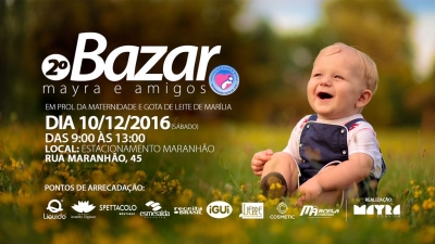 Gota de Leite realiza bazar beneficente