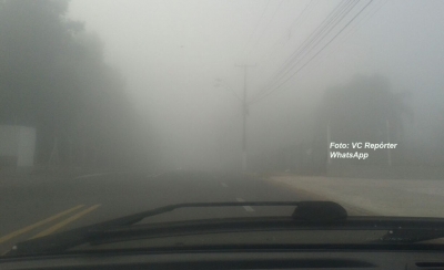 Dia começa com nevoeiro em Marília. Temperatura cai