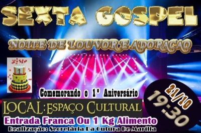 Espaço Cultural recebe edição especial do Projeto Sexta Gospel