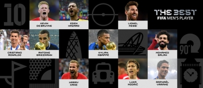 Fifa divulga os 10 candidatos ao prêmio de melhor do mundo