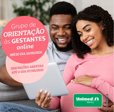 Unimed Marília abre novas inscrições para o Grupo de Orientação às Gestantes Online