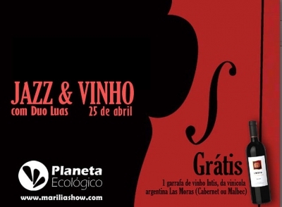 Noite de Jazz e Vinho neste sábado em Marília