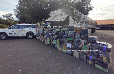 Polícia Rodoviária apreende mais de 2,3 toneladas de maconha