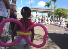 Domingo com saúde e lazer            na avenida das Esmeraldas