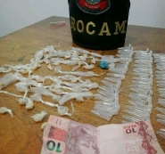 Desempregado é preso       com droga pela Rocam