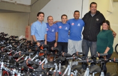 Ciclofaixa recebe as novas      bicicletas