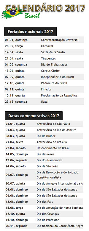 Feriados em agosto: confira quais são!